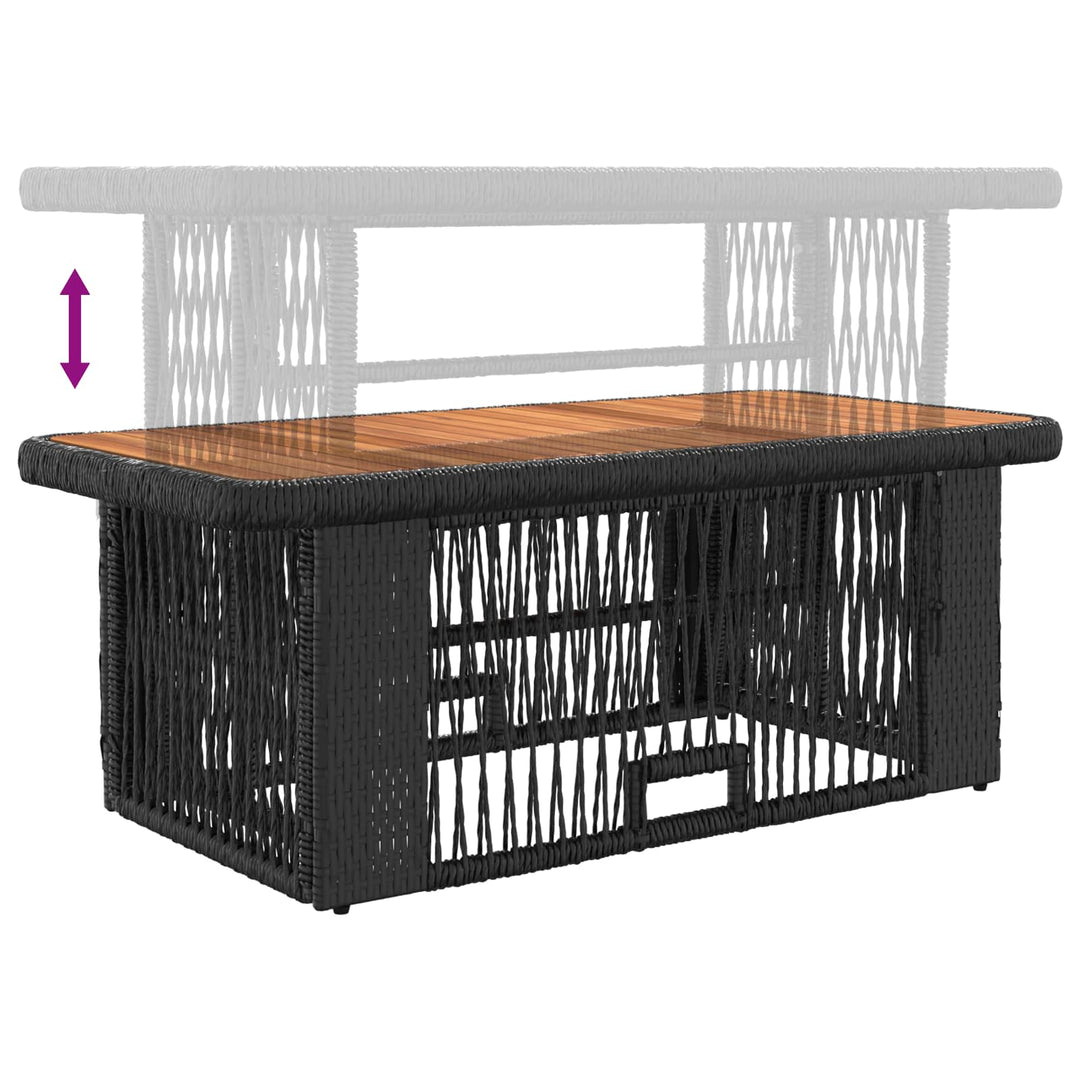 Have Spisebordssæt 4 stk. Sort og Cream polyrattan