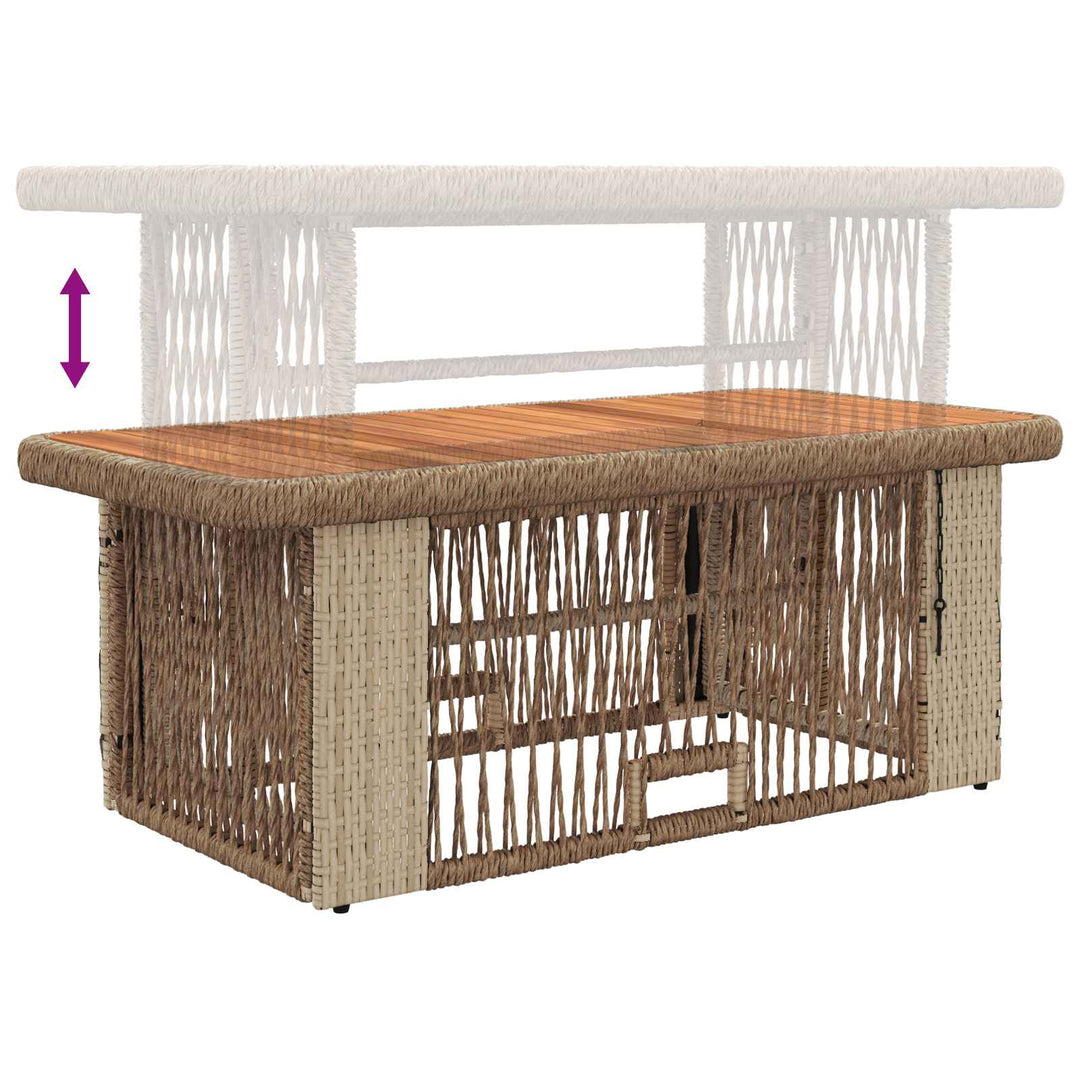 Have Spisebordssæt 4 stk. Beige og creme polyrattan