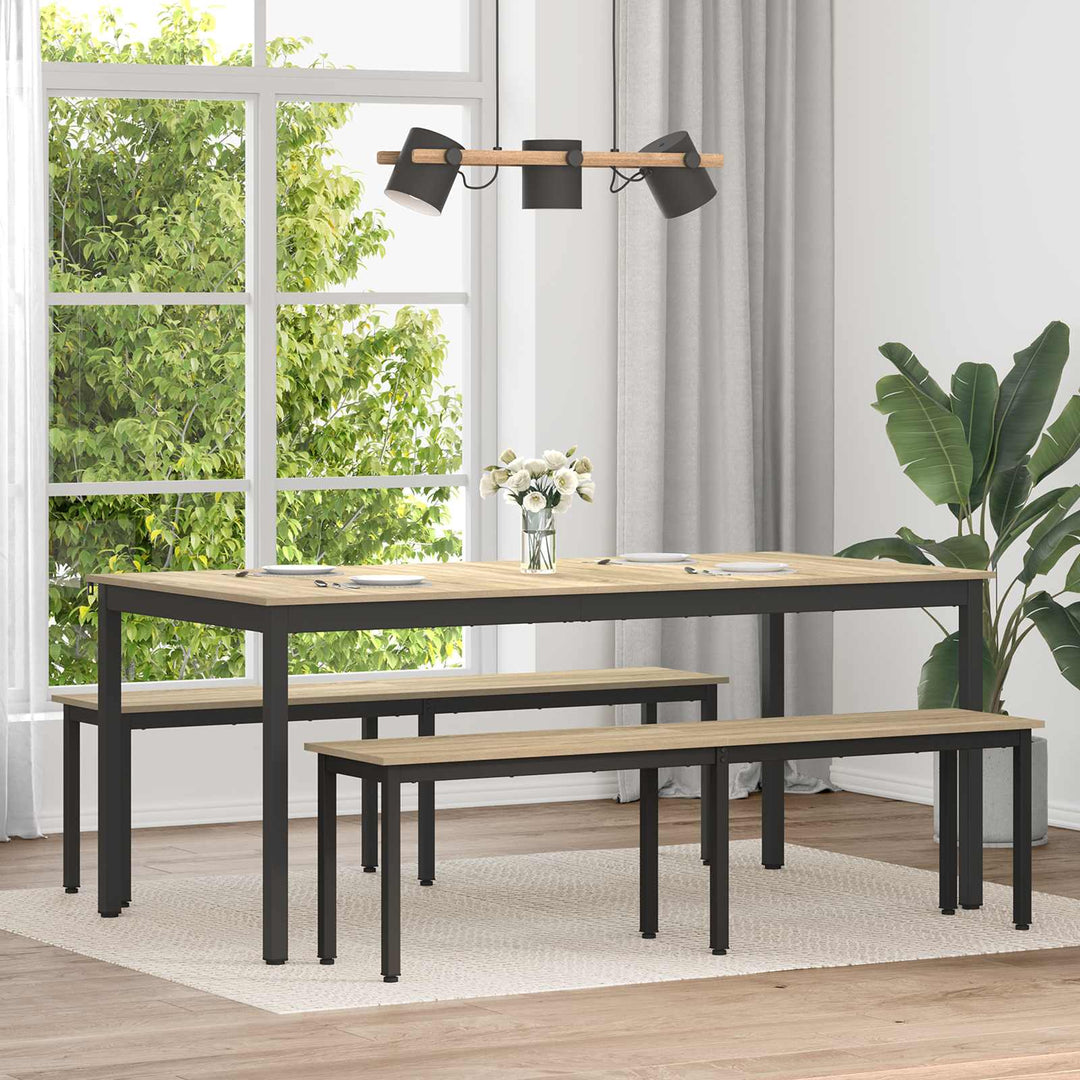 Spiseborde 180 x 90 x 75 cm Konstrueret træ Rektangulær