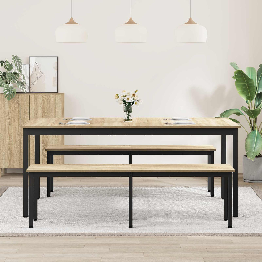 Spiseborde 180 x 90 x 75 cm Konstrueret træ Rektangulær