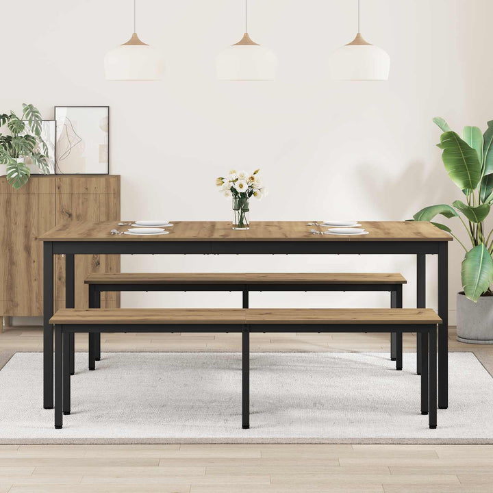 Spiseborde 180 x 90 x 75 cm Konstrueret træ Rektangulær