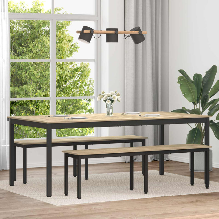 Spiseborde 200 x 100 x 75 cm Konstrueret træ Rektangulær