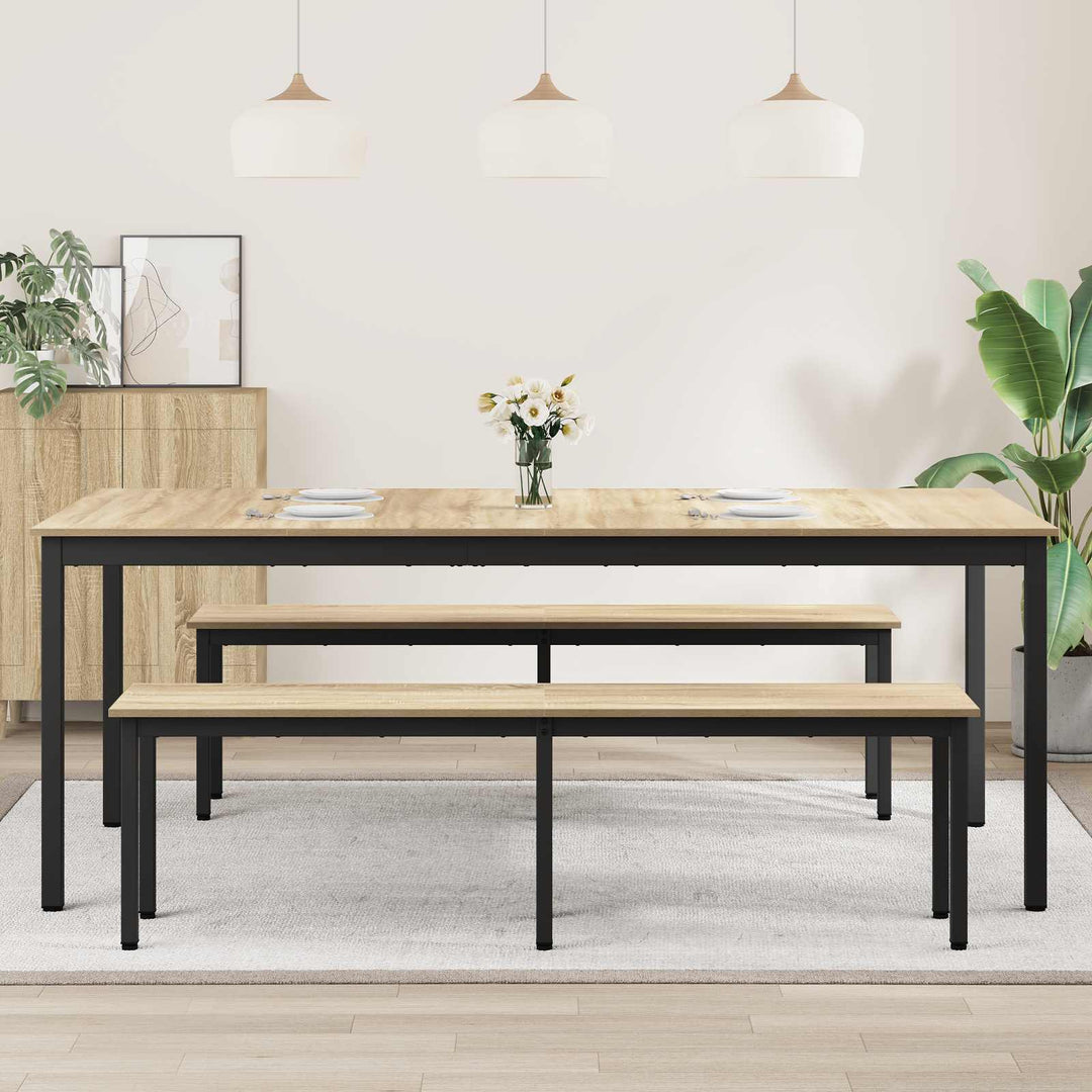Spiseborde 200 x 100 x 75 cm Konstrueret træ Rektangulær