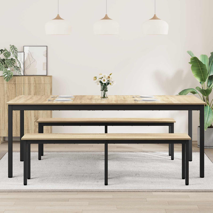 Spiseborde 200 x 100 x 75 cm Konstrueret træ Rektangulær