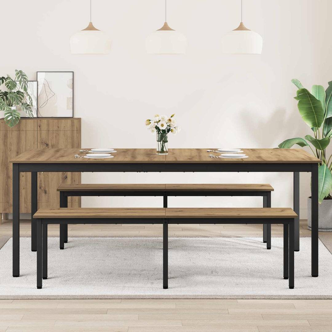 Spiseborde 2 pcs 200 x 100 x 75 cm Konstrueret træ