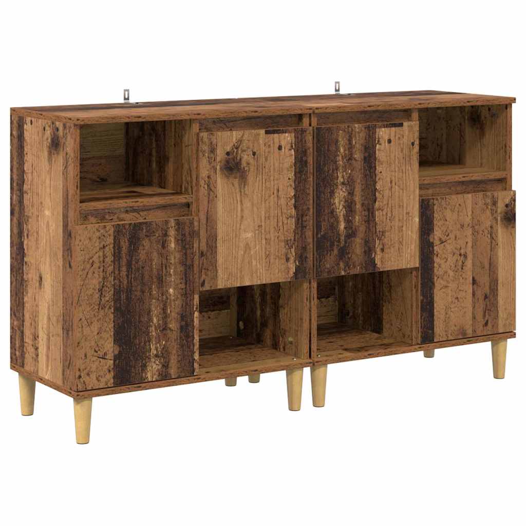 Sideboards 2 pcs Gammelt træ 60 x 35 x 70 cm Konstrueret træ