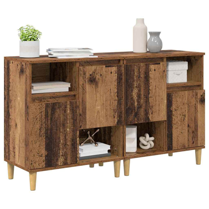 Sideboards 2 pcs Gammelt træ 60 x 35 x 70 cm Konstrueret træ
