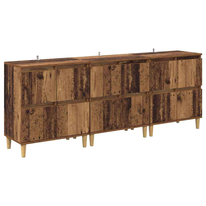 Sideboards 3 stk. Gammelt træ 60 x 35 x 70 cm Konstrueret træ