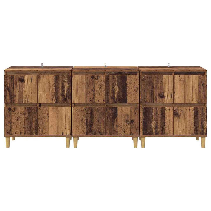 Sideboards 3 stk. Gammelt træ 60 x 35 x 70 cm Konstrueret træ