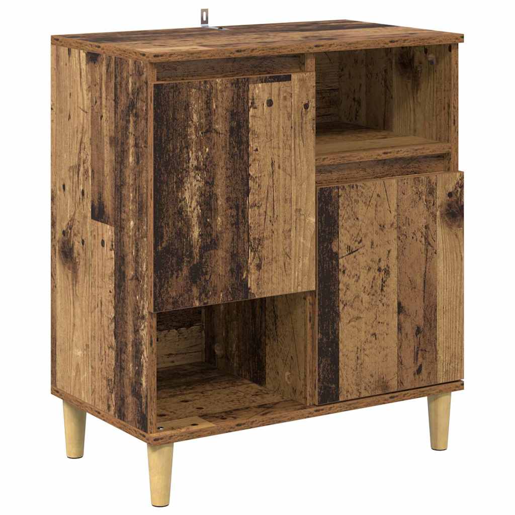 Sideboards 3 pcs Gammelt træ 60 x 35 x 70 cm Konstrueret træ