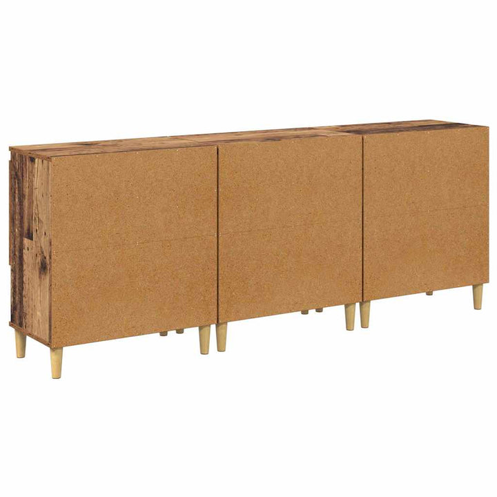 Sideboards 3 pcs Gammelt træ 60 x 35 x 70 cm Konstrueret træ