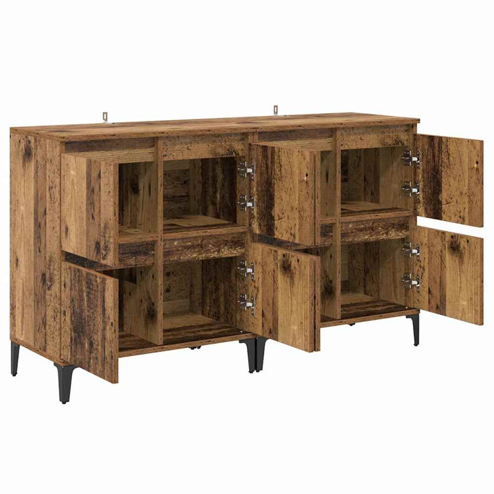 Sideboards 2 pcs Gammelt træ 60 x 35 x 70 cm Konstrueret træ