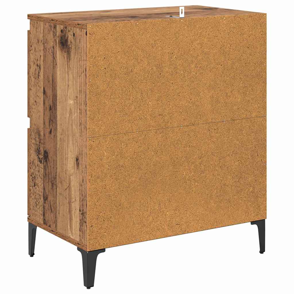 Sideboards 2 pcs Gammelt træ 60 x 35 x 70 cm Konstrueret træ