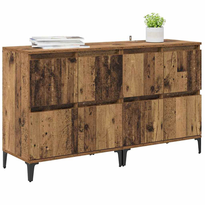 Sideboards 2 pcs Gammelt træ 60 x 35 x 70 cm Konstrueret træ