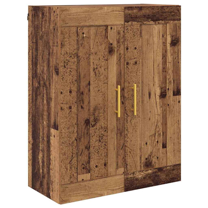 Væghængt skab 2 stk. Gammelt træ 69,5 x 34 x 90 cm