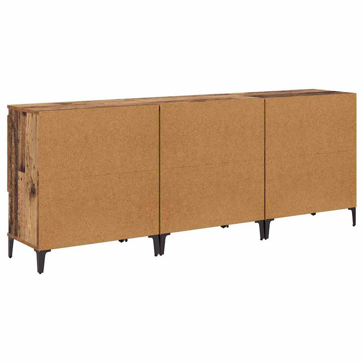 Sideboards 3 pcs Gammelt træ 60 x 35 x 70 cm Konstrueret træ
