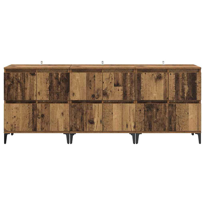Sideboards 3 pcs Gammelt træ 60 x 35 x 70 cm Konstrueret træ