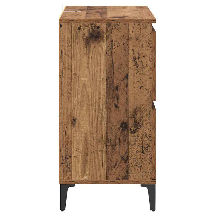Sideboards 3 pcs Gammelt træ 60 x 35 x 70 cm Konstrueret træ