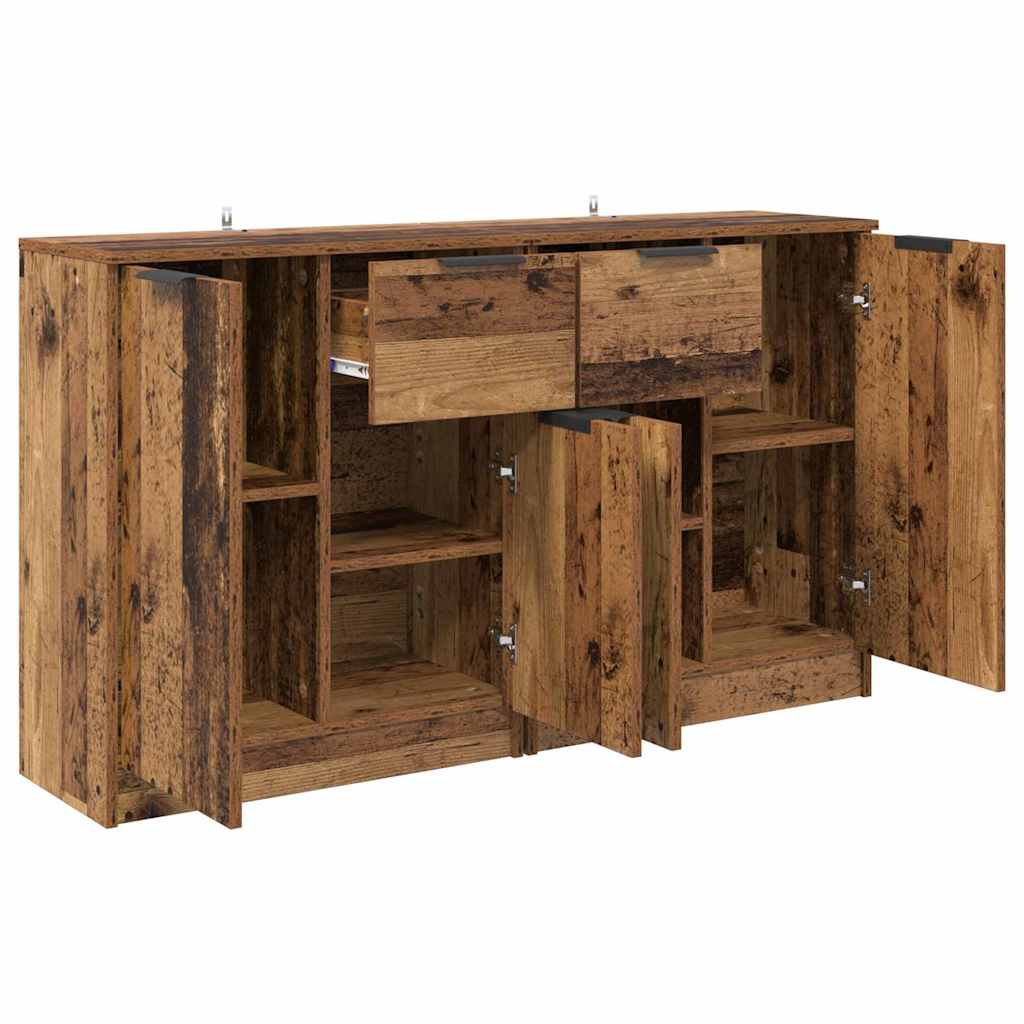 Sideboards 2 pcs Gammelt træ 60 x 30 x 70 cm Konstrueret træ