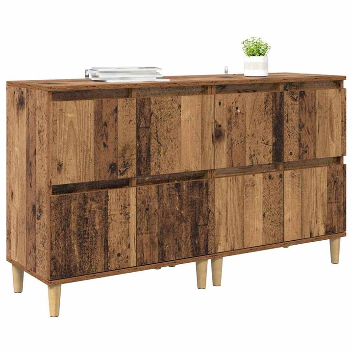 Sideboards 2 stk. Gammelt træ 60 x 35 x 70 cm Konstrueret træ