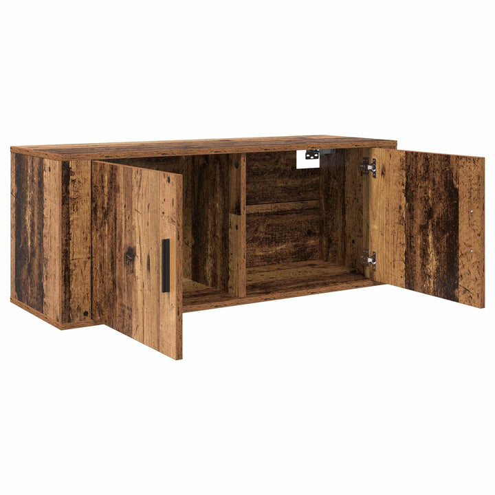 Væghængt TV-skab sæt 2 pcs Gammelt træ 100 x 34,5 x 40 cm