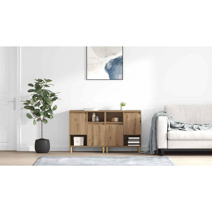 Sideboards 2 pcs Artisan Egetræ 60 x 35 x 70 cm Konstrueret træ