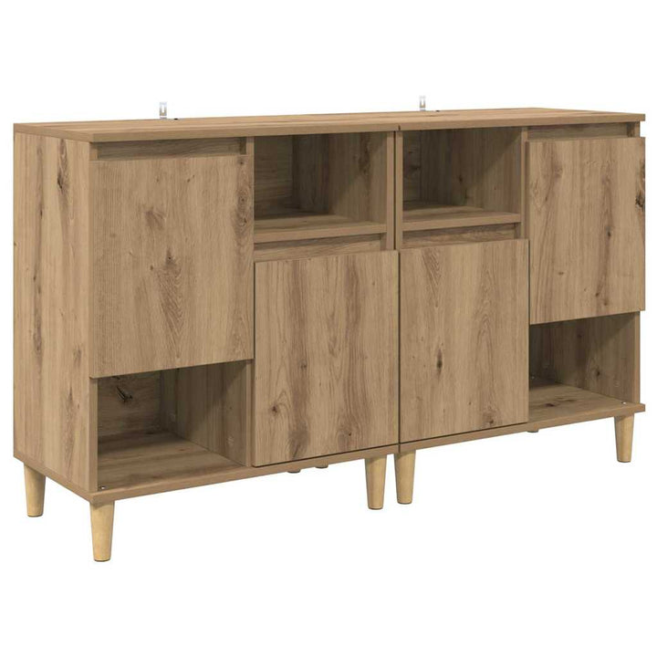 Sideboards 2 pcs Artisan Egetræ 60 x 35 x 70 cm Konstrueret træ