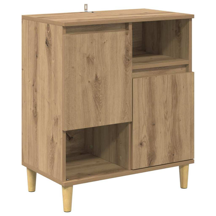 Sideboards 3 pcs Artisan Egetræ 60 x 35 x 70 cm Konstrueret træ