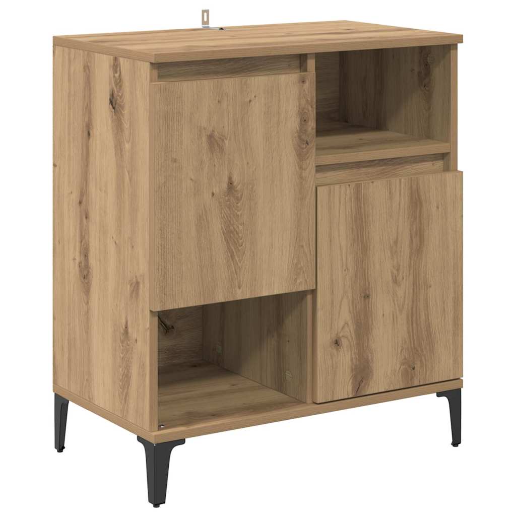 Sideboards 3 pcs Artisan Egetræ 60 x 35 x 70 cm Konstrueret træ
