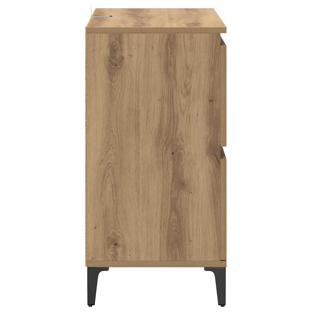 Sideboards 3 pcs Artisan Egetræ 60 x 35 x 70 cm Konstrueret træ