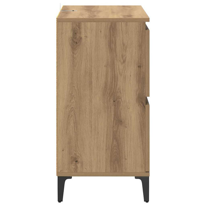 Sideboards 3 pcs Artisan Egetræ 60 x 35 x 70 cm Konstrueret træ