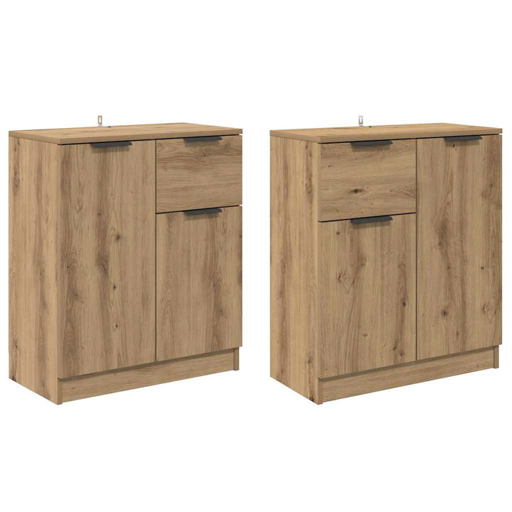 Sideboards 2 stk. Artisan Egetræ 60 x 30 x 70 cm