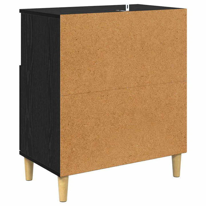 Sideboards 2 pcs Sort eg 60 x 35 x 70 cm Konstrueret træ