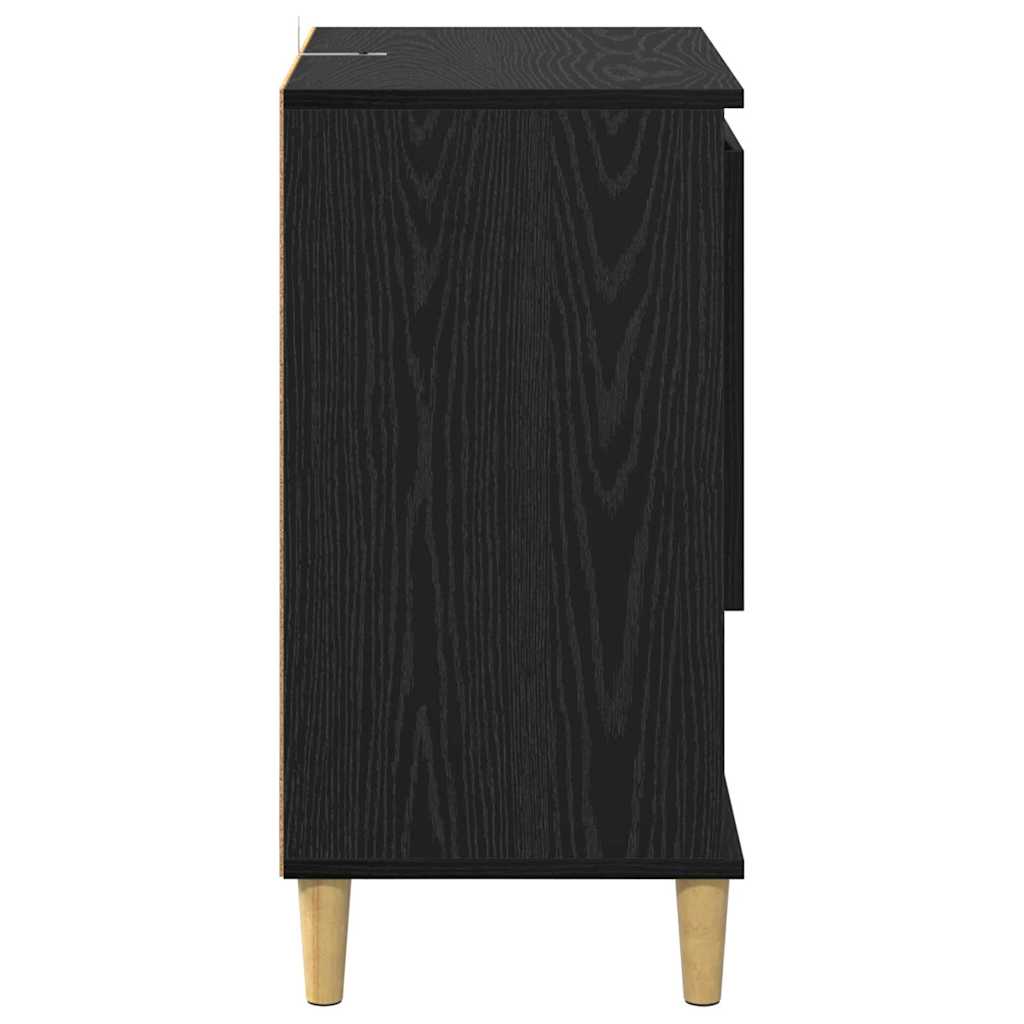 Sideboards 2 pcs Sort eg 60 x 35 x 70 cm Konstrueret træ