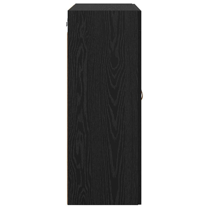 Væghængt skab 2 stk. Sort eg 69,5 x 34 x 90 cm Konstrueret træ