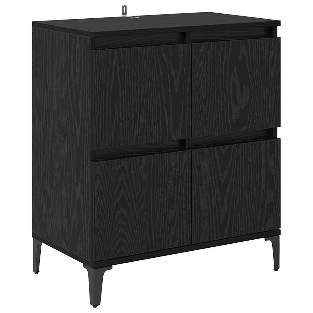 Sideboards 3 stk. Sort eg 60 x 35 x 70 cm Konstrueret træ