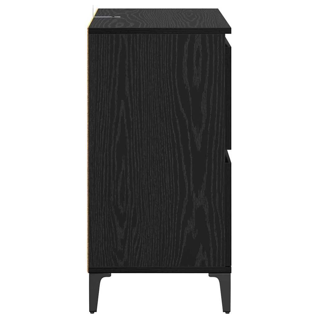 Sideboards 3 pcs Sort eg 60 x 35 x 70 cm Konstrueret træ