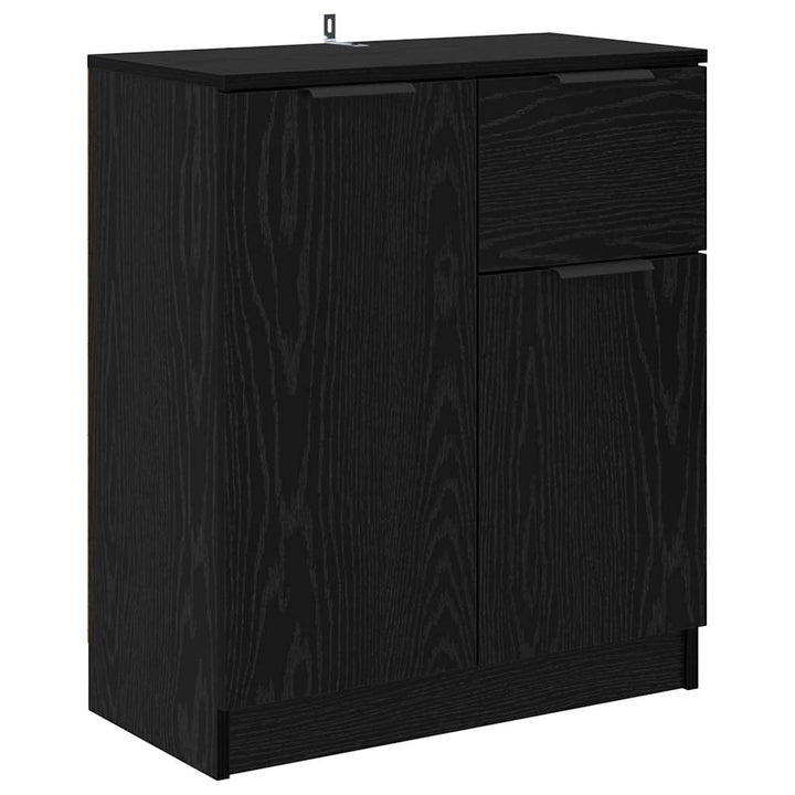 Sideboards 2 pcs Sort eg 60 x 30 x 70 cm Konstrueret træ