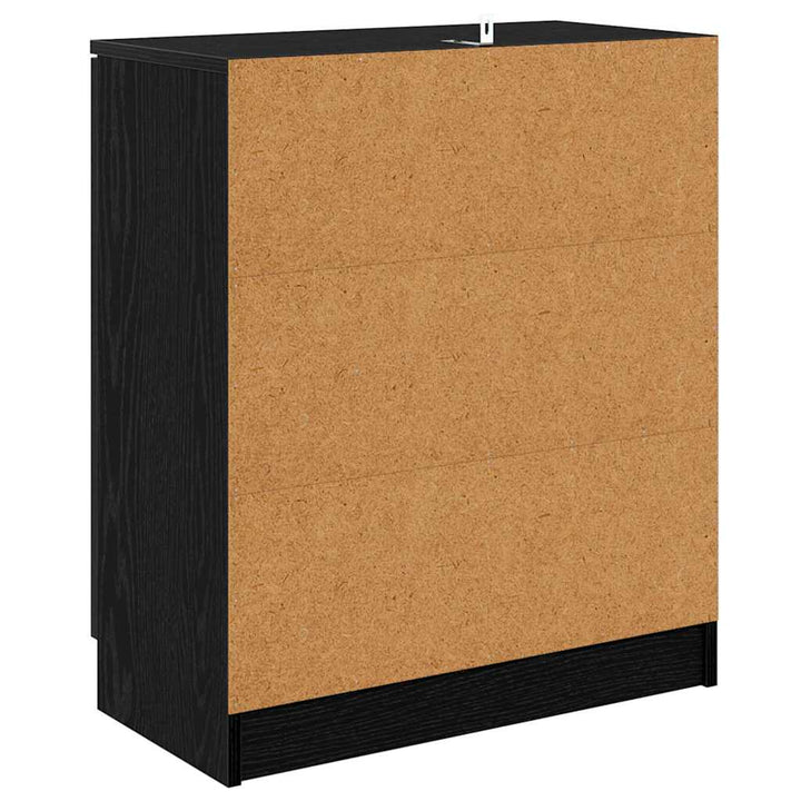 Sideboards 2 pcs Sort eg 60 x 30 x 70 cm Konstrueret træ