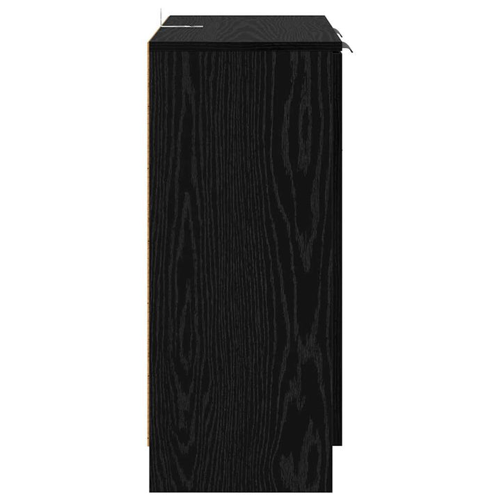 Sideboards 2 pcs Sort eg 60 x 30 x 70 cm Konstrueret træ