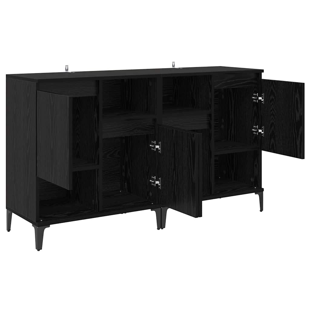 Sideboards 2 pcs Sort eg 60 x 35 x 70 cm Konstrueret træ