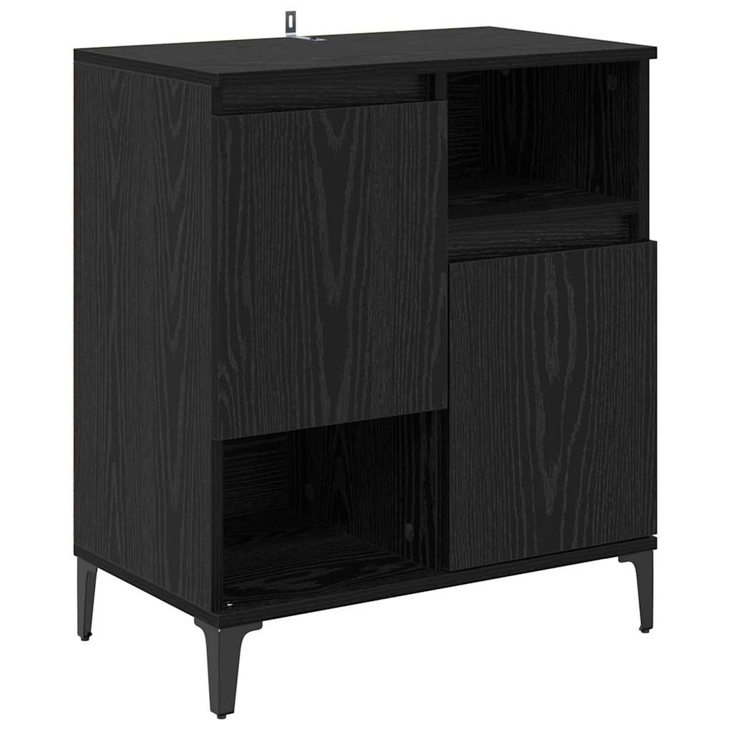 Sideboards 2 pcs Sort eg 60 x 35 x 70 cm Konstrueret træ