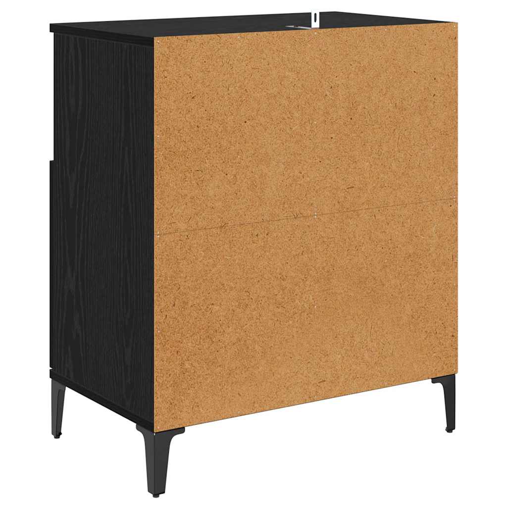 Sideboards 2 pcs Sort eg 60 x 35 x 70 cm Konstrueret træ