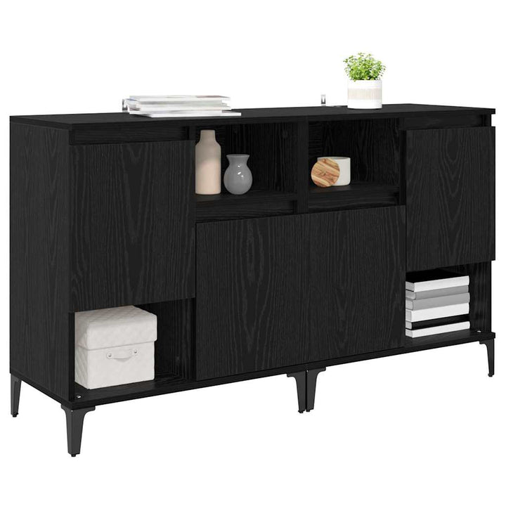 Sideboards 2 pcs Sort eg 60 x 35 x 70 cm Konstrueret træ