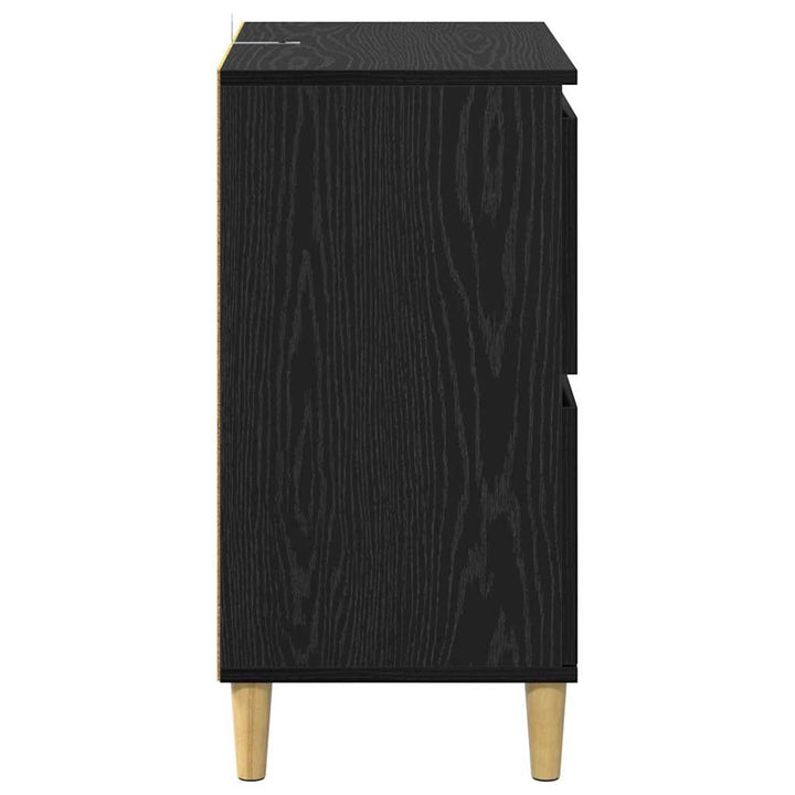 Sideboards 2 stk. Sort eg 60 x 35 x 70 cm Konstrueret træ