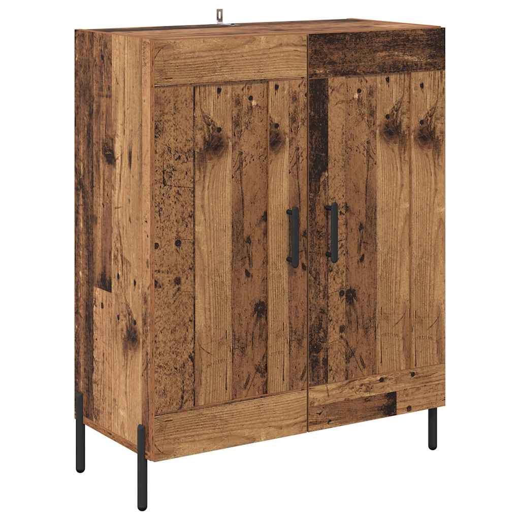 Highboard 2 pcs Gammelt træ Konstrueret træ