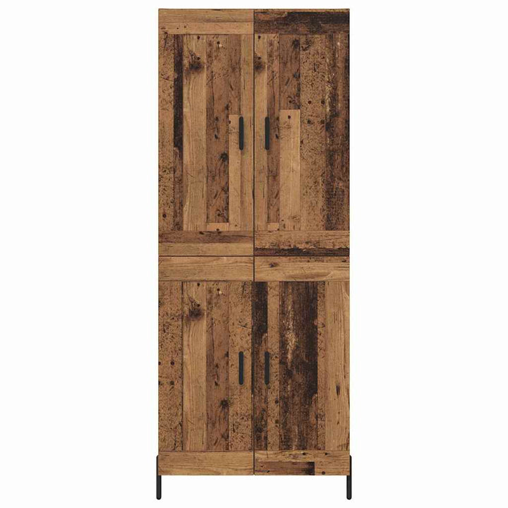 Highboard 2 pcs Gammelt træ Konstrueret træ