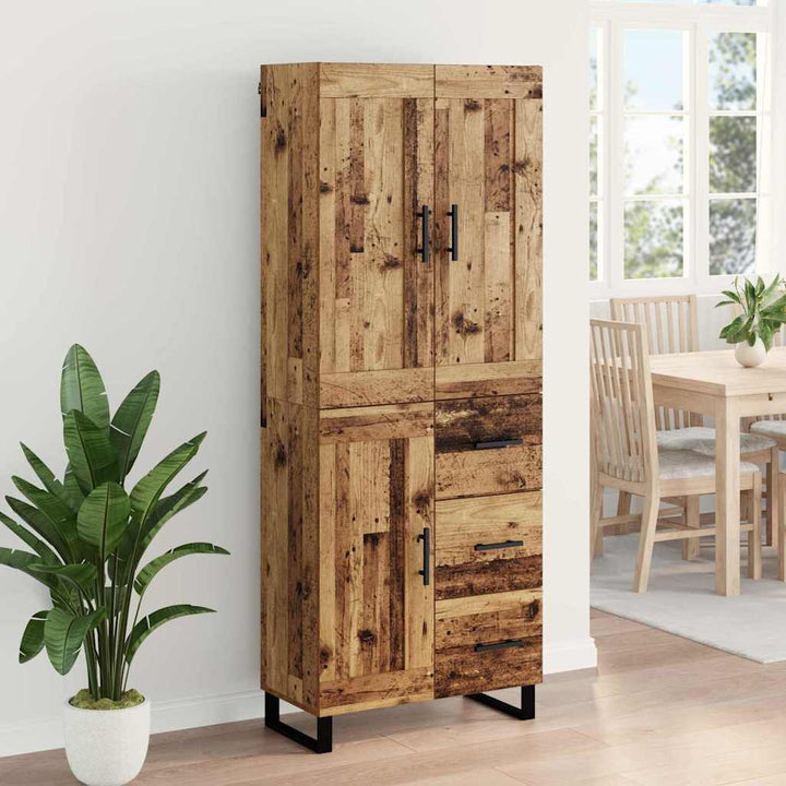 Highboard Gammelt træ 69,5 x 34 x 180 cm Konstrueret træ
