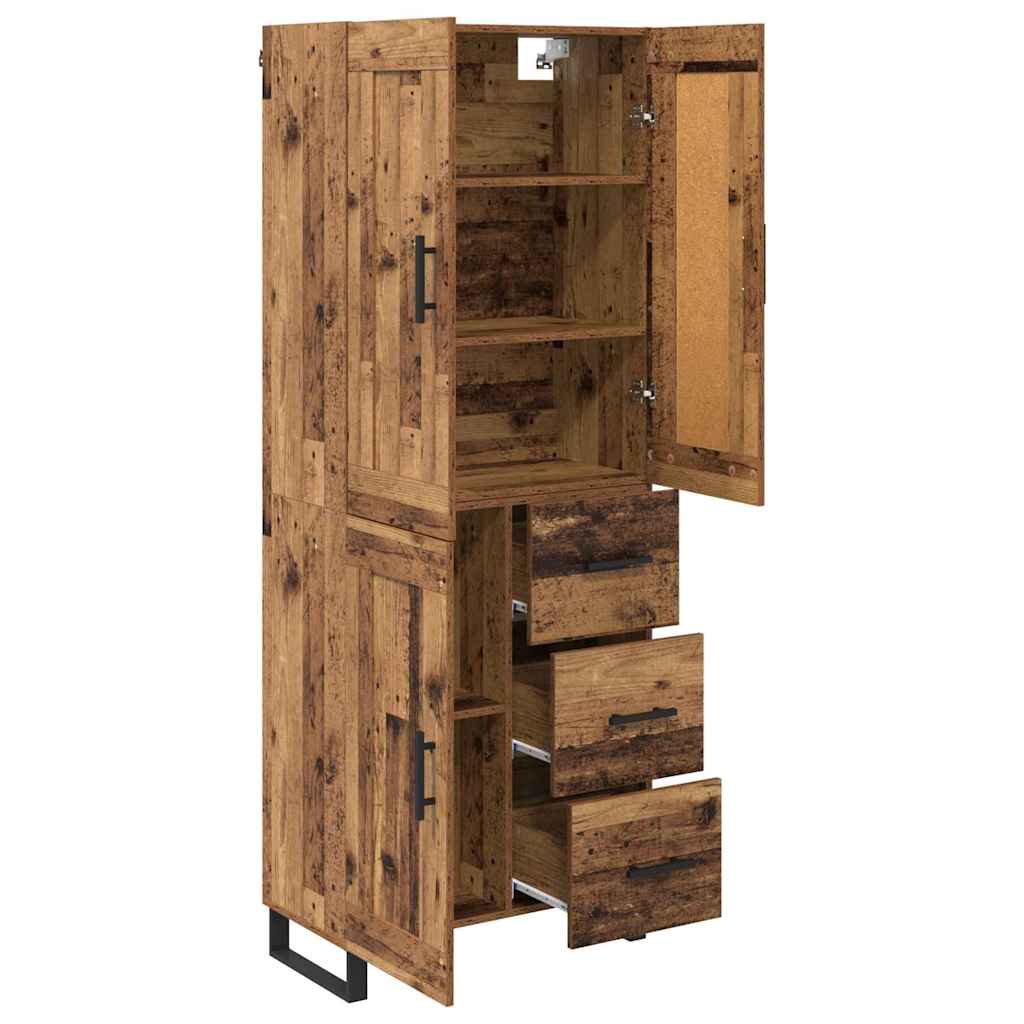 Highboard Gammelt træ 69,5 x 34 x 180 cm Konstrueret træ