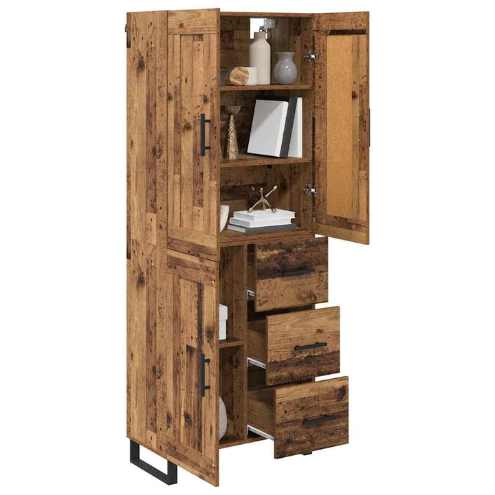 Highboard Gammelt træ 69,5 x 34 x 180 cm Konstrueret træ